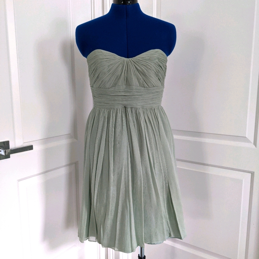 J. CREW Marbella strapless silk chiffon bridesmaid